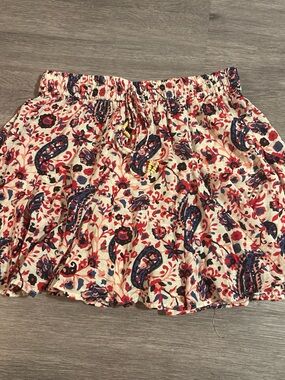 Zara Floral Paisley Cream Mini Skirt